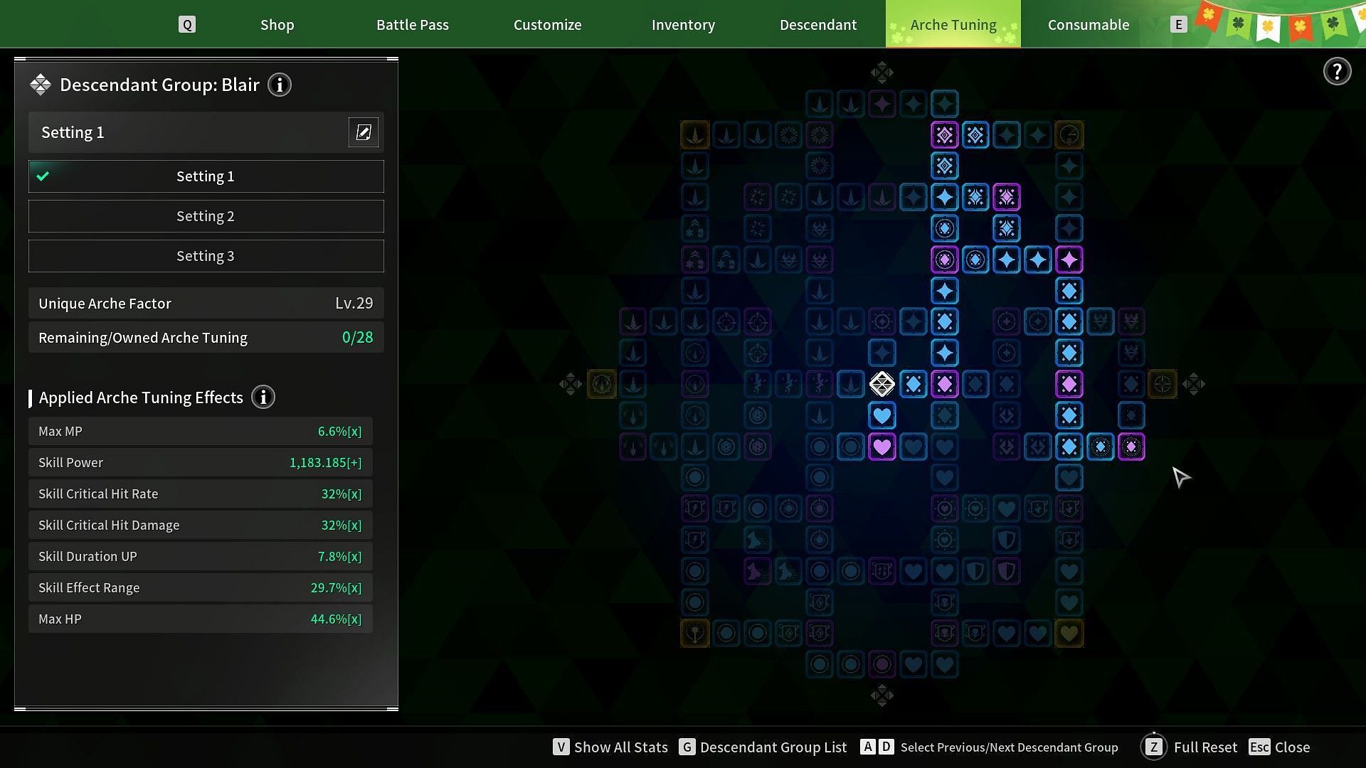 Arche Tuning for Blair (Image via Nexon)